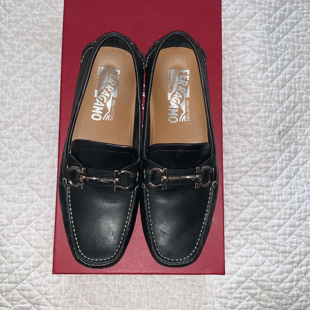 Salvatore Ferragamo Kids Black Loafers